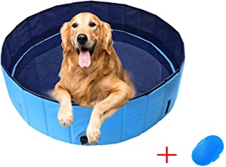 120x30cm Piscina de Bano Ducha Plegable para Mascota Banera Portatil Perro-Gato Animales Azul Perros Diametro 120cm y Altura 30cm Natacion Mascotas