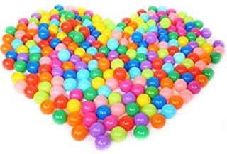 20-50-100 Bolas de Colores Plastico Pelotas Multicolores del Oceano respetuoso del medio ambiente de colores de plastico (Vistoso- Paquete de 100)