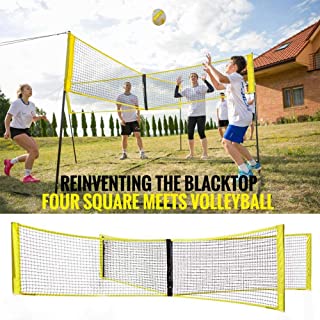 Easy-topbuy Red De Voleibol- Cuatro Cuadrados Red De Badminton De Tenis Red De Voley Playa Impermeable Portatil para Jardines- Campus- Playas- Piscinas