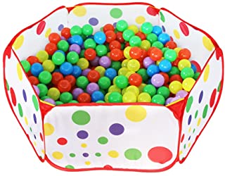 HTIANC Piscina de bolas para ninos-bebes- Parque de bolas para interiores y exteriores- Impermeable- 100cm Seis esquinas pueden doblarse（no incluye las bolas）