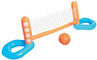MezoJaoie JJuego hinchable Voley flotante con red ajustable y pelota- juego de voleibol de agua flotante Juego de piscina para adultos Ninos (240X62X71cm)