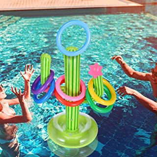 per Cactus Inflable Flotante Anillo de natacion Juego de Lanzamiento de Cactus para la Fiesta de Verano Piscina para ninos Juego Interactivo