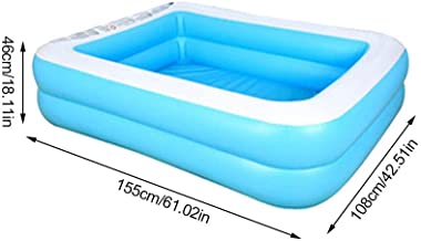 Piscina hinchable familiar- piscina de bolas marinas con fondo de espuma gruesa resistente al desgaste- piscina de salon inflable para bebes- ninos- adultos- al aire libre- fiesta de verano en el agua