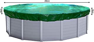 QUICK STAR Cubierta de piscina de invierno redonda 180g - m² para piscina 250 - 280 cm Dimensiones de lona o 340 cm Verde